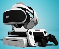 Gaming console, goggles, and controller