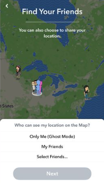 Snap map