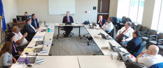 The Medical Examining Board in session at its May 17, 2023 meeting.