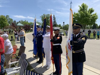 Color Guard at Memorial Day observance SWVMC 5.28.23