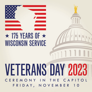 Veterans Day 2023 ceremony at WI capitol image