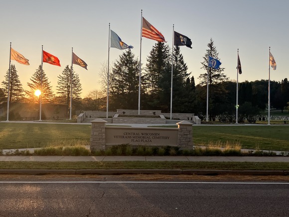 Fall picture over the flag plaza at CWVMC October 15 2024