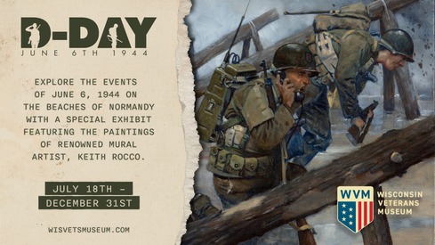 D-Day graphic WVM temporary exhibit July 18 2025