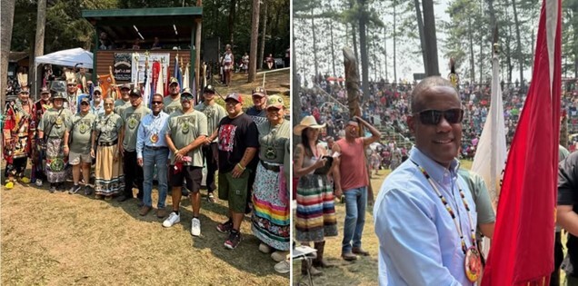 Sec Bond at Woodland Bowl pow wow August 2025