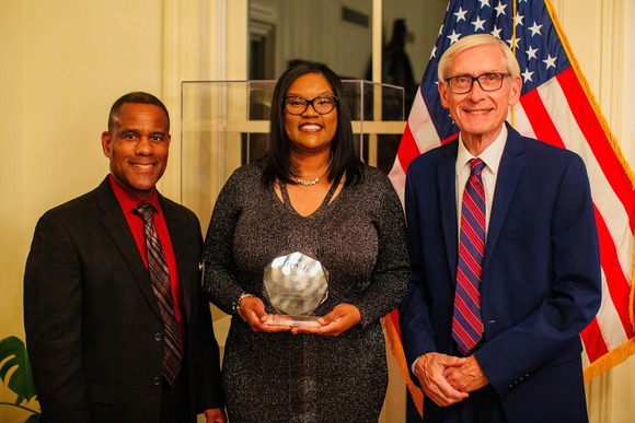 Dr. Cowser, Secretary Bond, Gov Evers