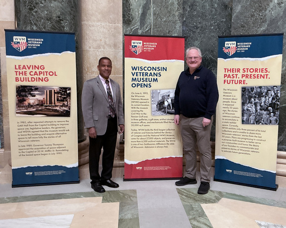 125th birthday banners WVM at Wisconsin Capitol April 2026