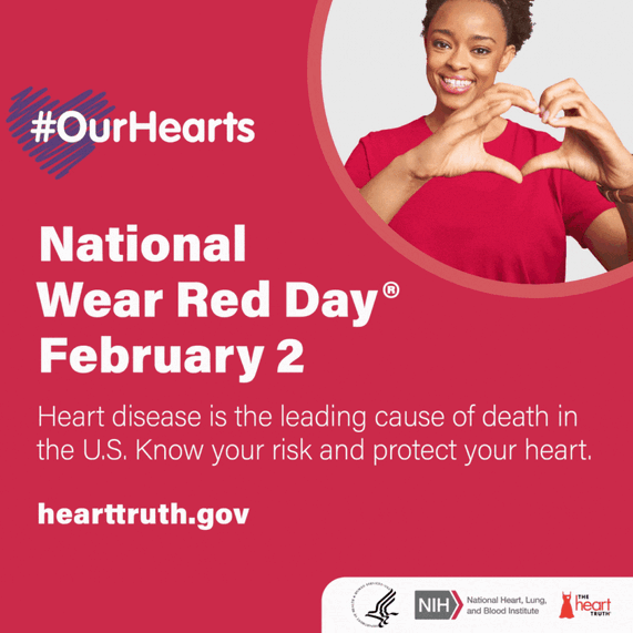 #ourhearts National Wear Red Day