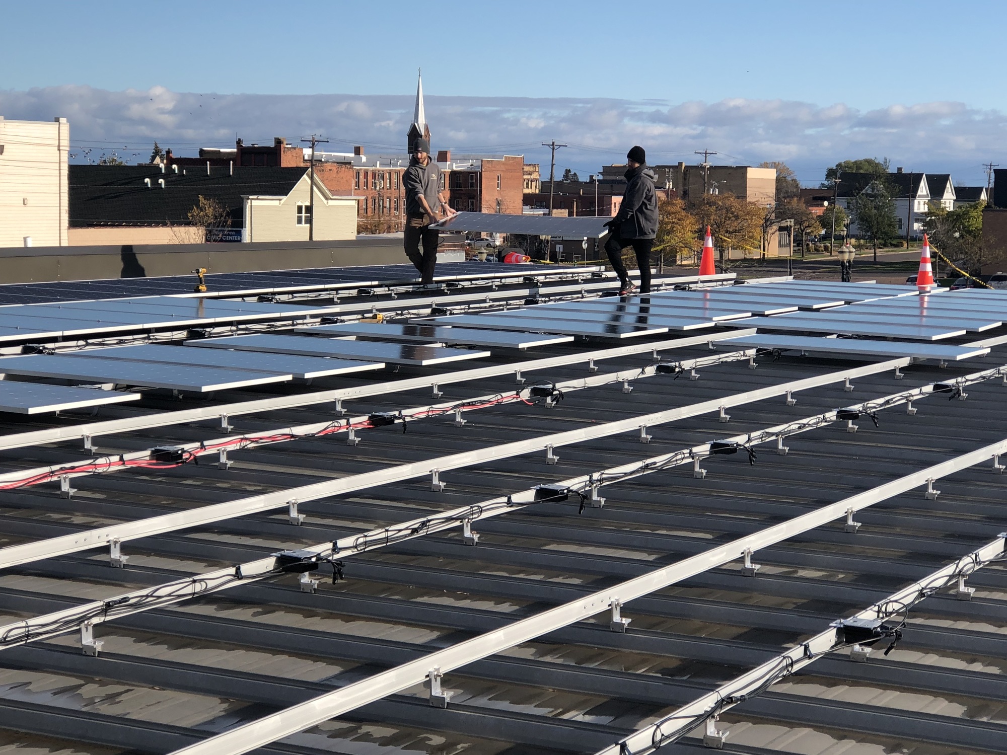 Solar Panel Array installed at Ashland Area Development Corporation