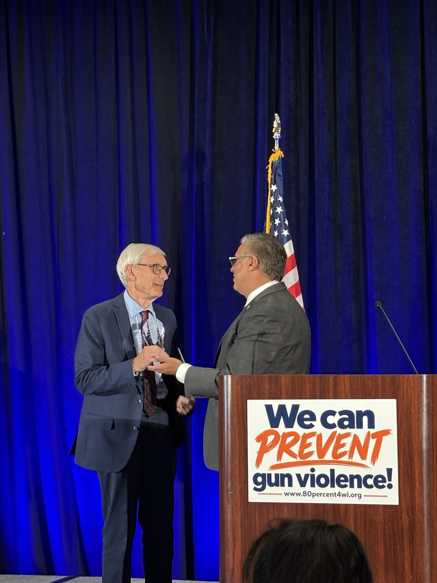 Gov. Evers receives award from Forward Latino President Darryl Morrin