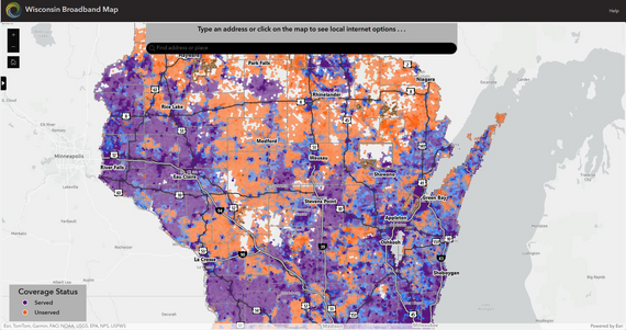 Wisconsin Broadband Map Image