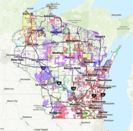 Wisconsin Preliminary BEAD Award Map