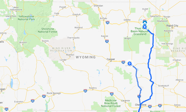 Map for July Travels