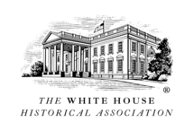 white house historical association logo featuring a black-and-white drawing of the white house