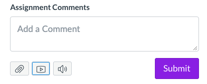 Photo of the Assignment Comments box