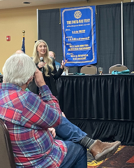 Megan speaks at Rotary Club