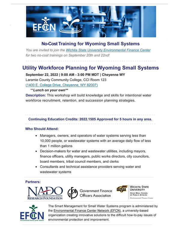 EFCN Workforce Planning flyer