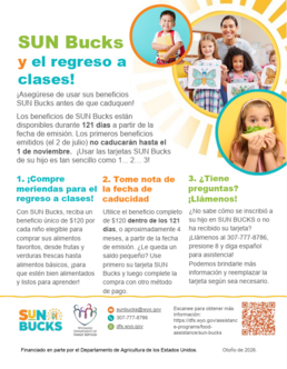 Spanish Back-to-School Flyer_SUN Bucks