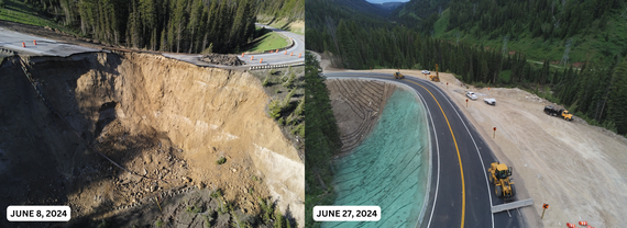 Teton Pass before and after