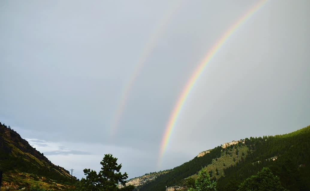 Double rainbow at Sinks Canyon