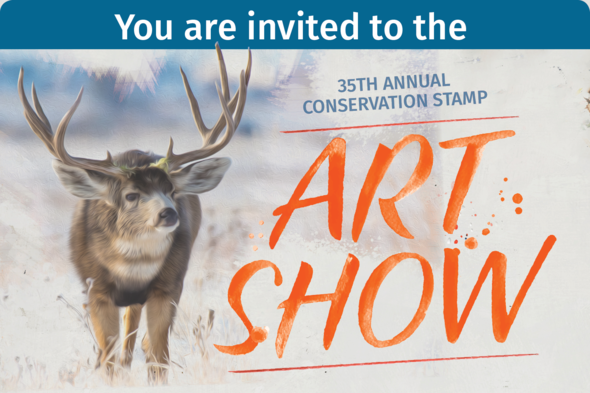you are invited to the conservation stamp art show