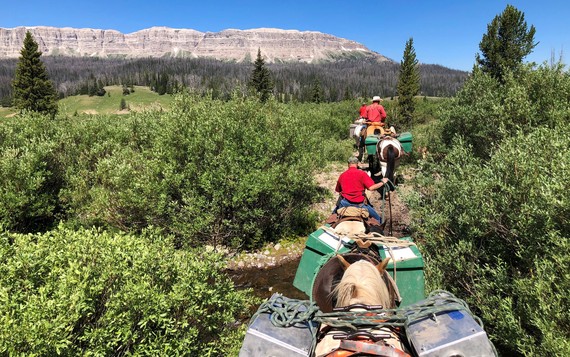 The Jackson crew stocked Mystery Lake by horseback