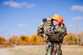 Hunter scoping out a field