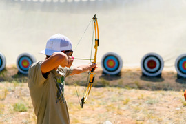 Youth archery practice 