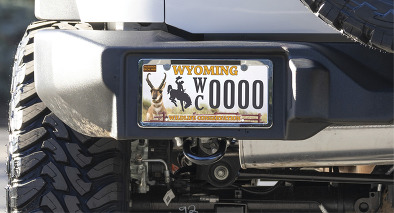 New Wyoming conservation license plate