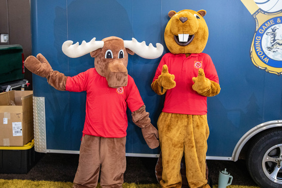 Mardy and the beaver at the UW game