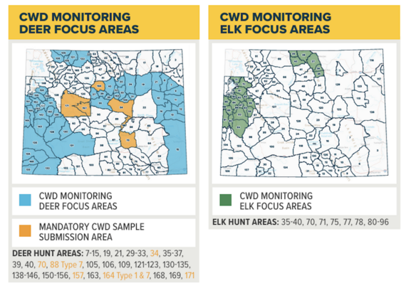 2025 Wyoming CWD monitoring maps