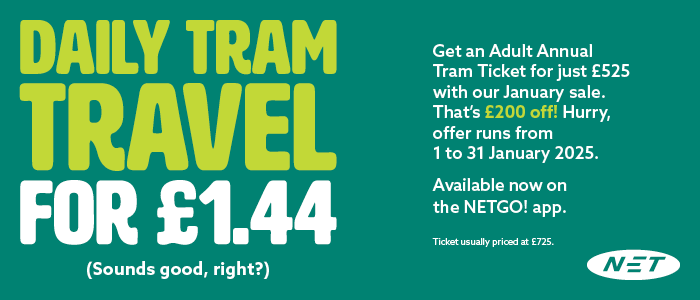 Daily TRAM travel for € 1.44