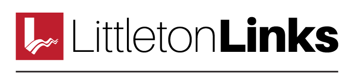 Littleton Links logo with a red Littleton icon and bold black text on a white background.